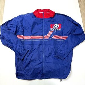 Vintage Umbro Blue and Red US Soccer Windbreaker Jacket
